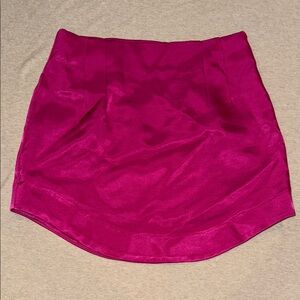 Lulu's Pink Asymmetrical Bubble Mini Skirt